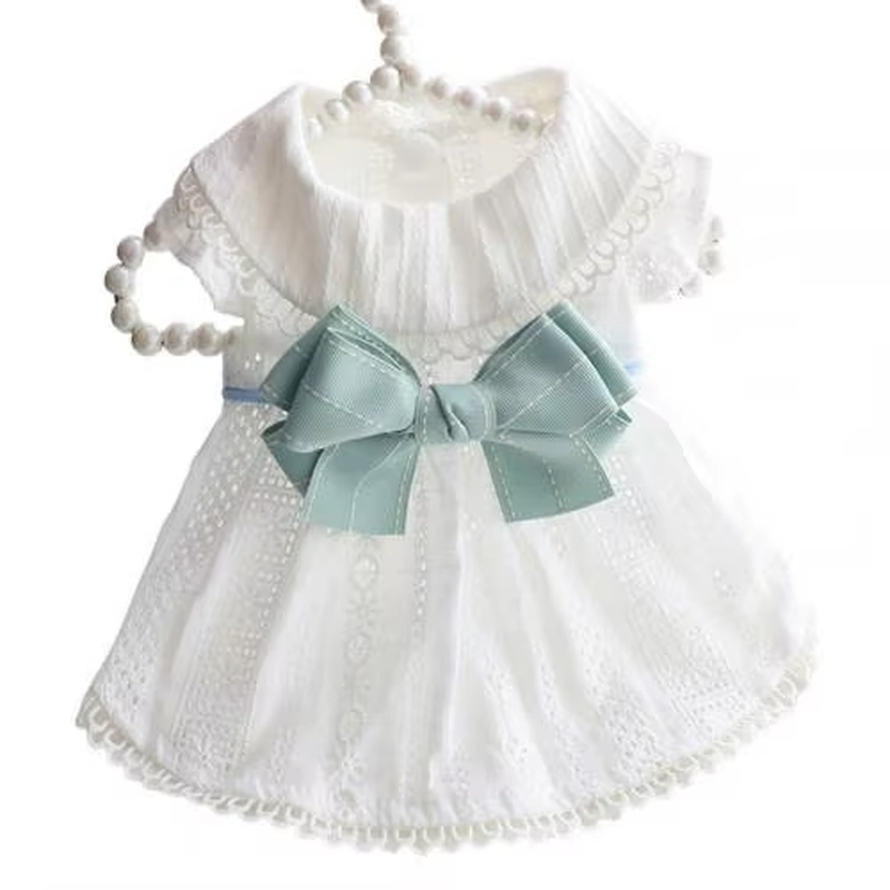 "Elegant luxury pet wear and accessories for small dogs, including tailored suits, formal rompers, denim skirts, and stylish dresses from Paws For Royalty