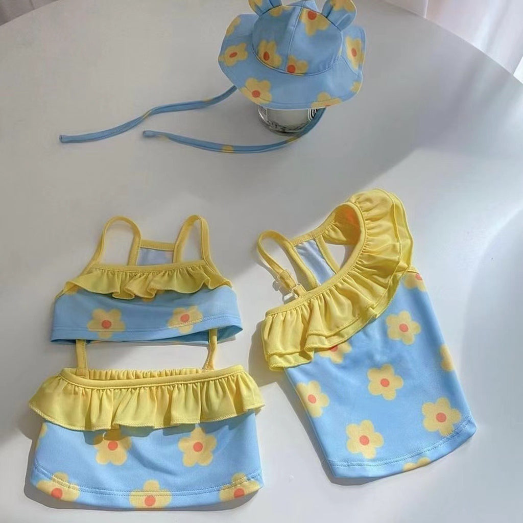 Blue dog bikini jumpsuit showcasing lightweight breathable swimwear designed for comfortable movement during warm-weather adventures