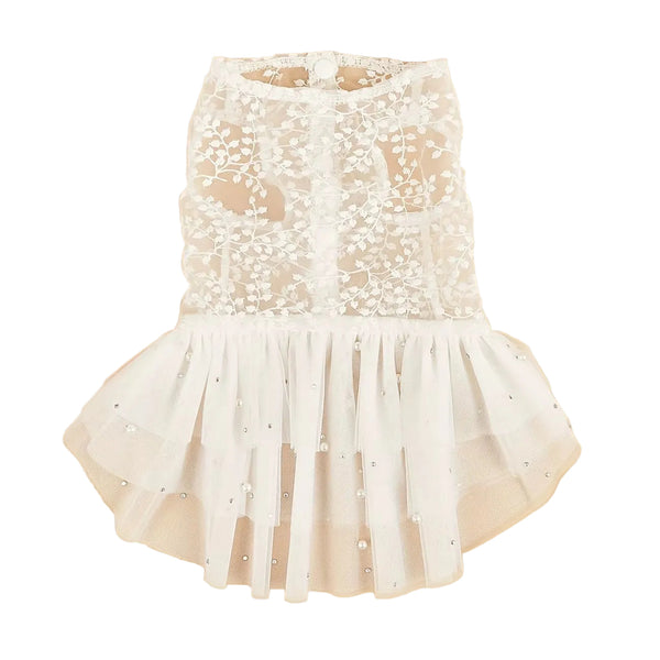 Paws For Royalty luxury white dog wedding suit featuring a classic  design for small dogs