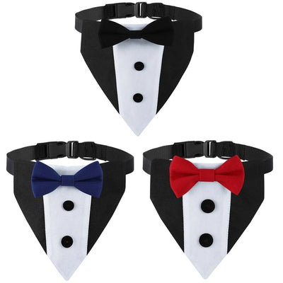 Paws For Royalty designer dog bandana available in black, red, and blue classic colors for small dogs