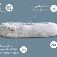 Paws For Royalty luxury human dog bed featuring a spacious oversized design and plush cushioning for dogs, owners, and multi-pet households