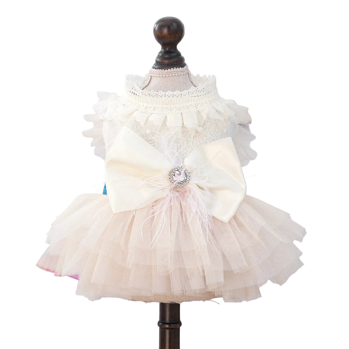 Pet Wedding Dress | Beige Princess Gown for Dogs & Cats