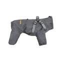 Dark Gray waterproof dog raincoat for small to medium dogs