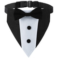 Black designer dog bandana featuring a lightweight triangle neck scarf design for stylish everyday wear