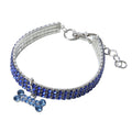 Pink rhinestone collar with pendant